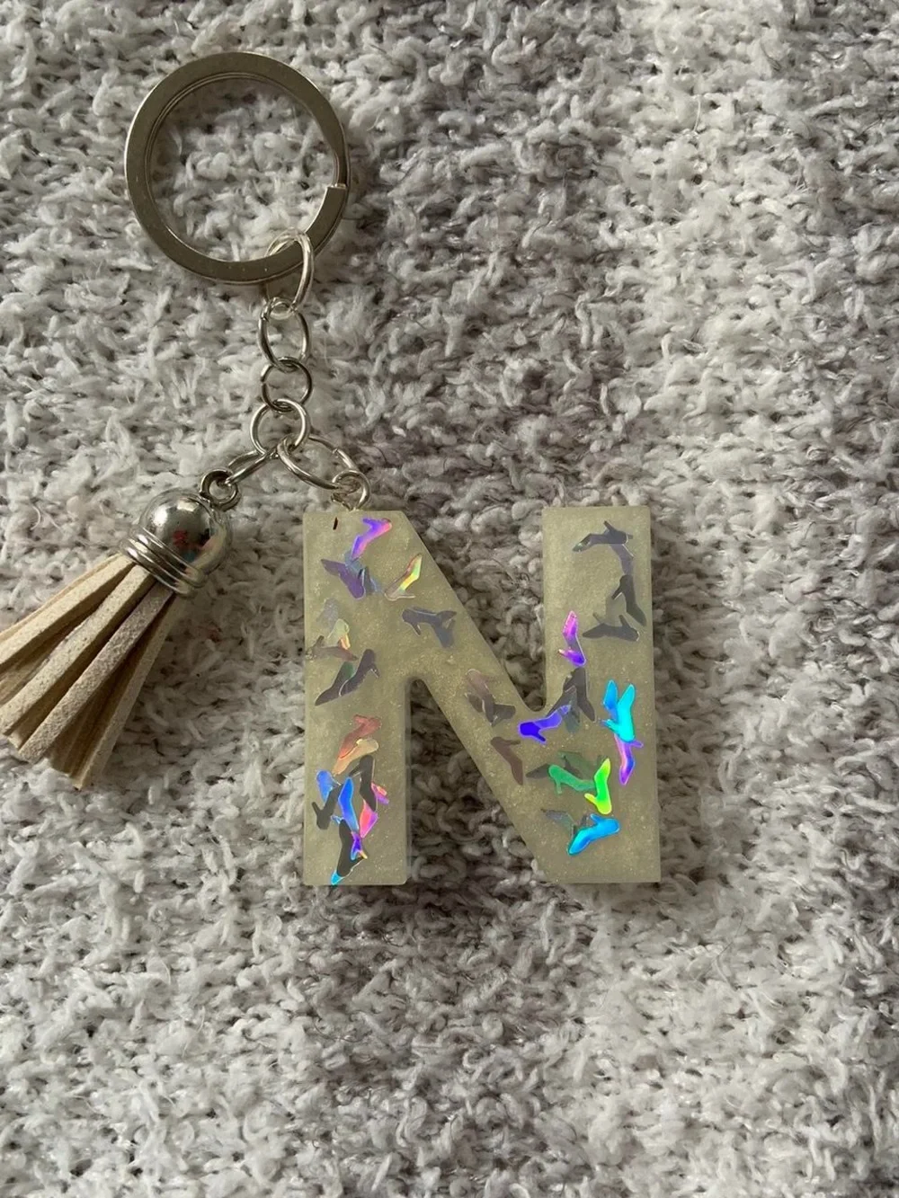 Personalized 'N' Initial Keychain